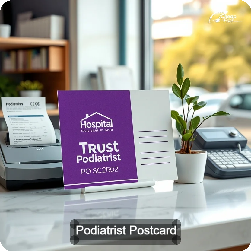 Podiatrist Postcard Sample 01 · 5" x 5" design sample