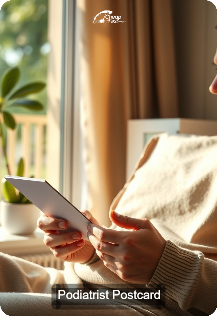 Podiatrist Postcard Sample 04 · 4.5" x 6.5" design sample