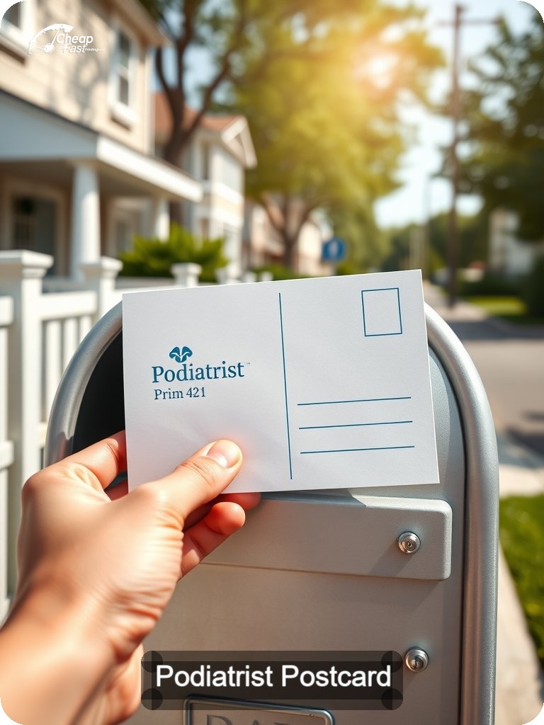 Podiatrist Postcard Sample 08 · 5" x 7" design sample