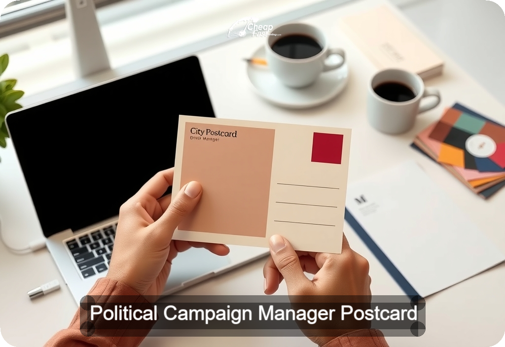 Political Campaign Manager Postcard Sample 01 · 4" x 6" design sample