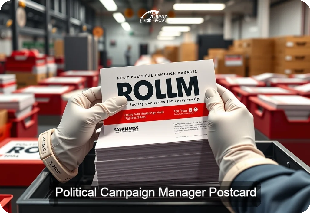 Political Campaign Manager Postcard Sample 04 · 6" x 11" design sample