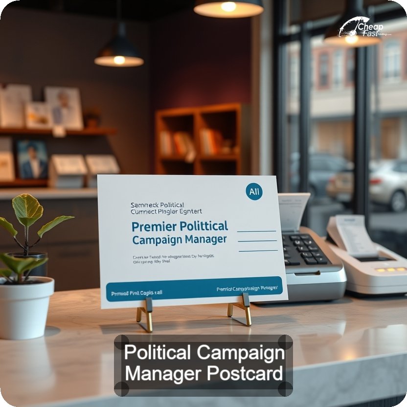 Political Campaign Manager Postcard Sample 05 · 5" x 5" design sample