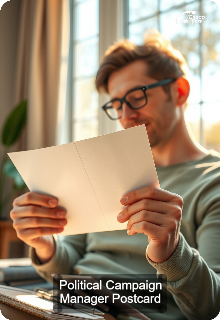 Political Campaign Manager Postcard Sample 08 · 4.5" x 6.5" design sample