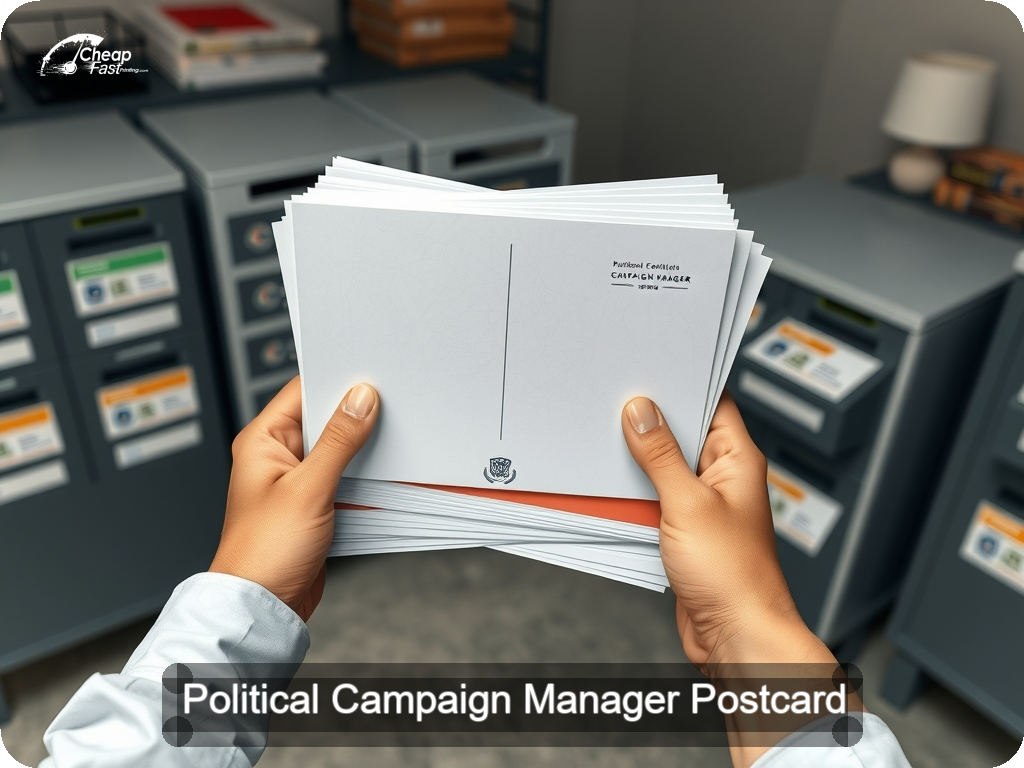 Political Campaign Manager Postcard Sample 09 · 6.5" x 9" design sample
