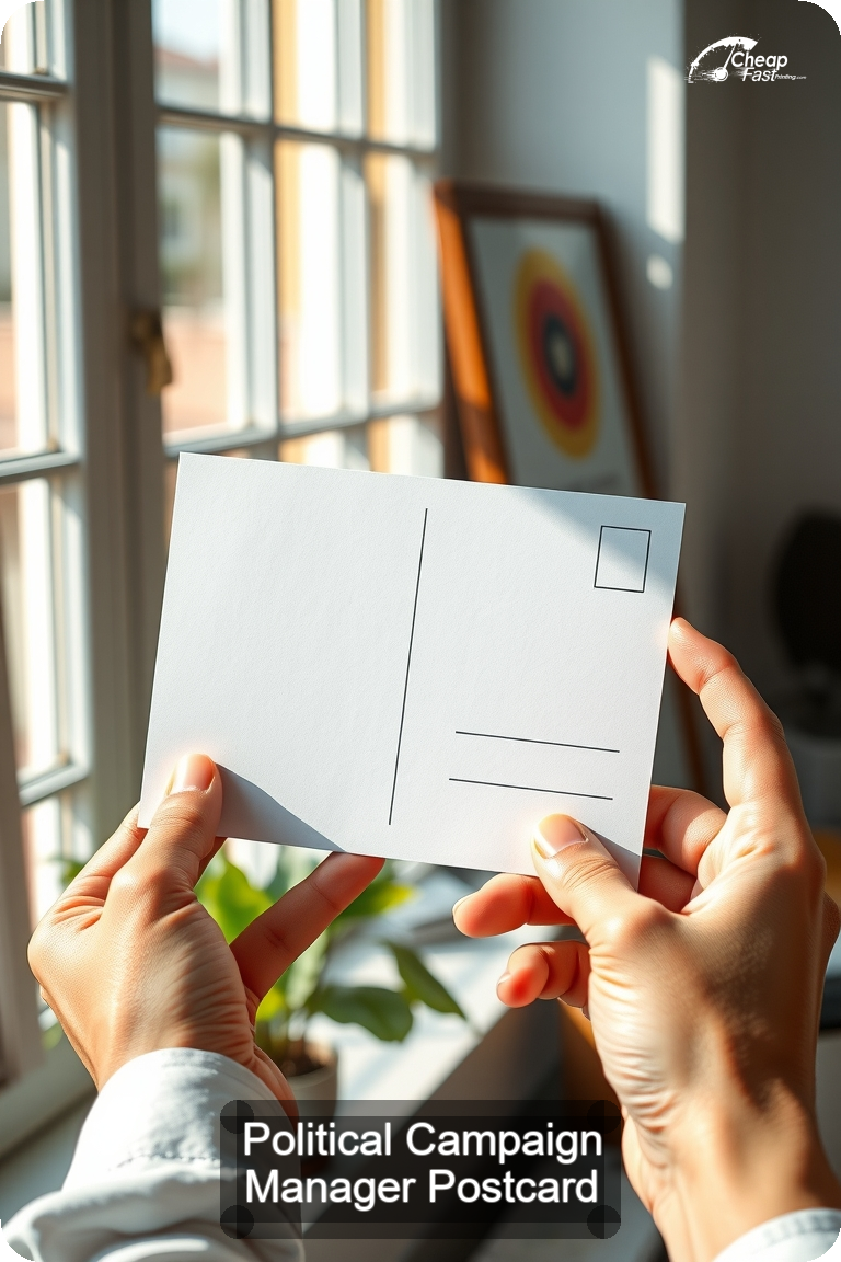 Political Campaign Manager Postcard Sample 10 · 4.5" x 11" design sample