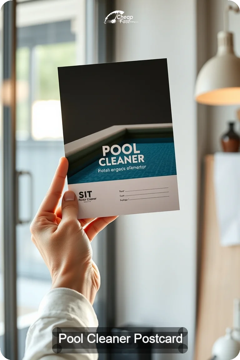 Pool Cleaner Postcard Sample 09 · 4.5" x 11" design sample