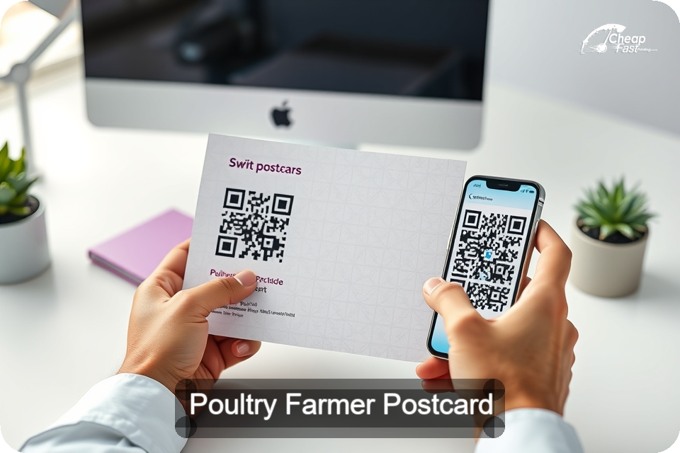 Poultry Farmer Postcard Sample 09 · 6" x 9" design sample
