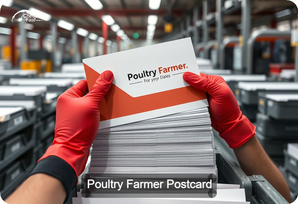Poultry Farmer Postcard Sample 10 · 6" x 11" design sample