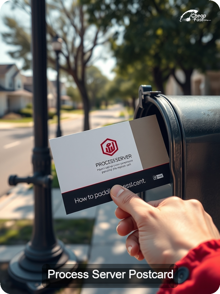 Process Server Postcard Sample 03 · 5" x 7" design sample