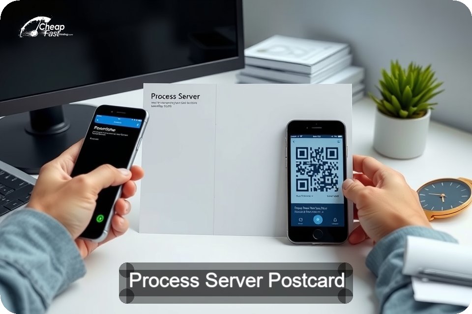 Process Server Postcard Sample 04 · 6" x 9" design sample