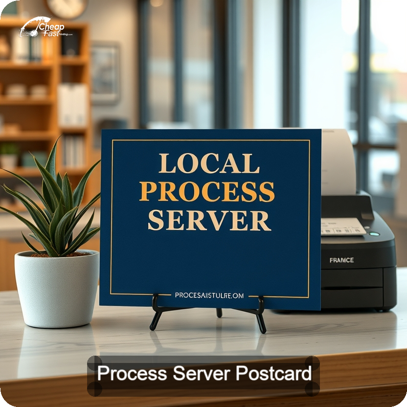 Process Server Postcard Sample 06 · 5" x 5" design sample