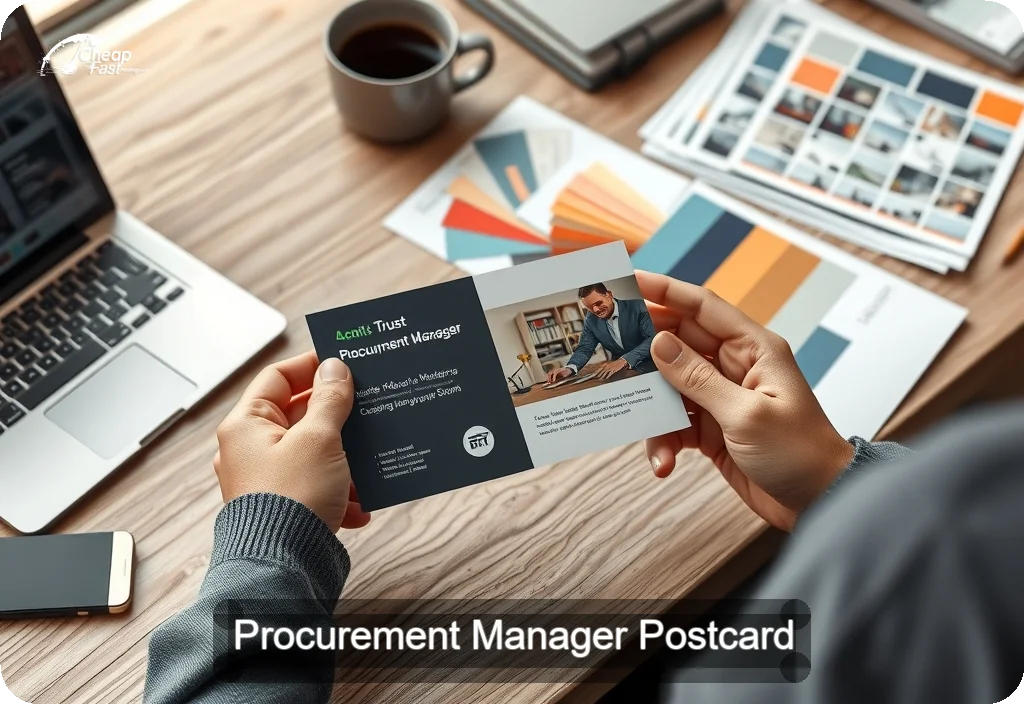 Procurement Manager Postcard Sample 03 · 4" x 6" design sample