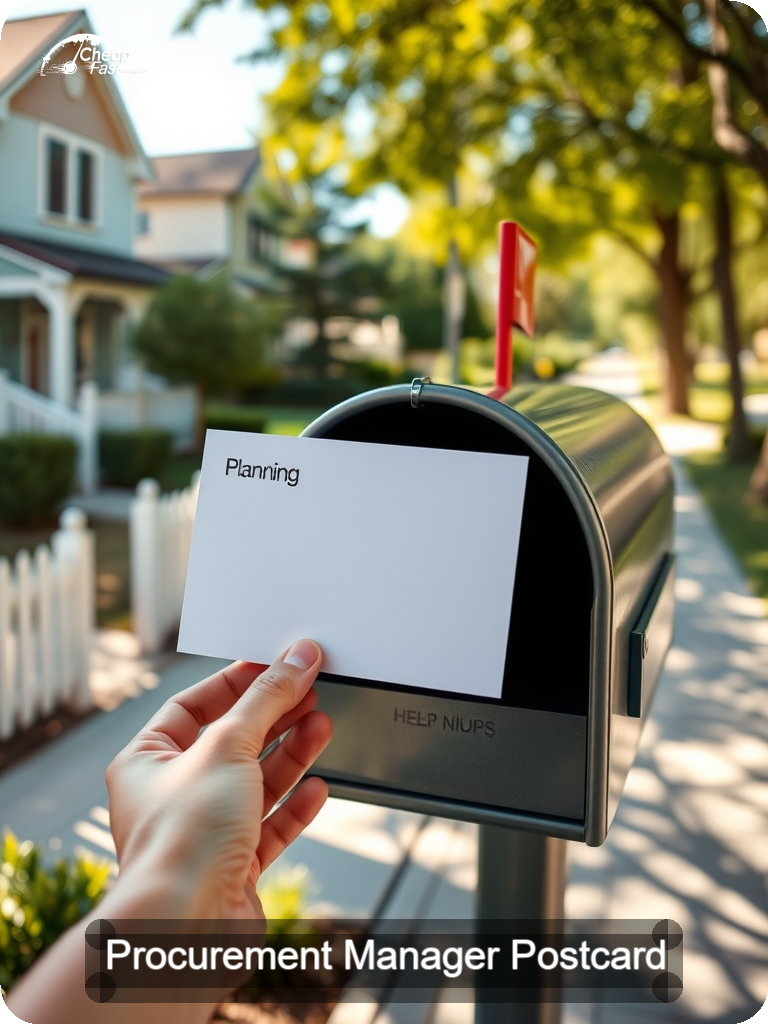 Procurement Manager Postcard Sample 04 · 5" x 7" design sample