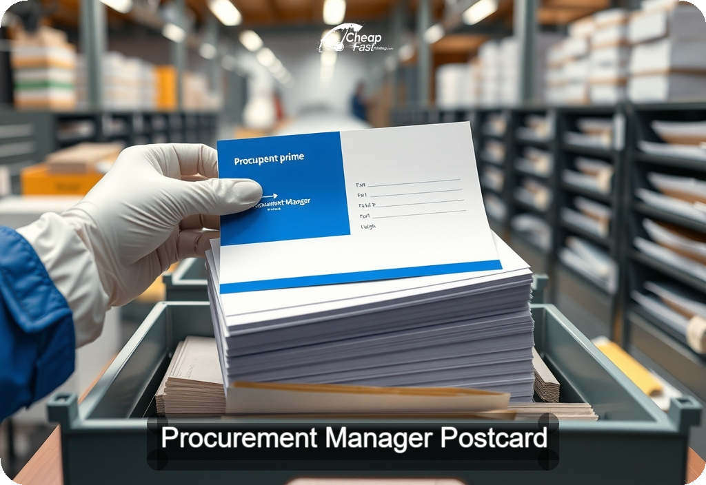 Procurement Manager Postcard Sample 06 · 6" x 11" design sample