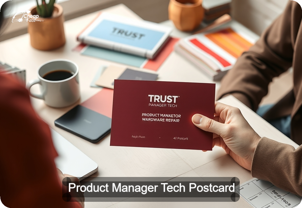 Product Manager Tech Postcard Sample 03 · 4" x 6" design sample