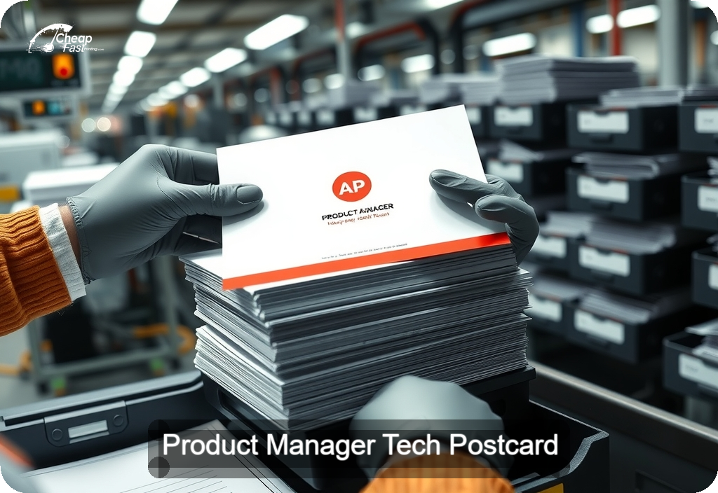 Product Manager Tech Postcard Sample 06 · 6" x 11" design sample