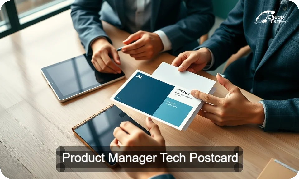 Product Manager Tech Postcard Sample 09 · 4" x 9" design sample