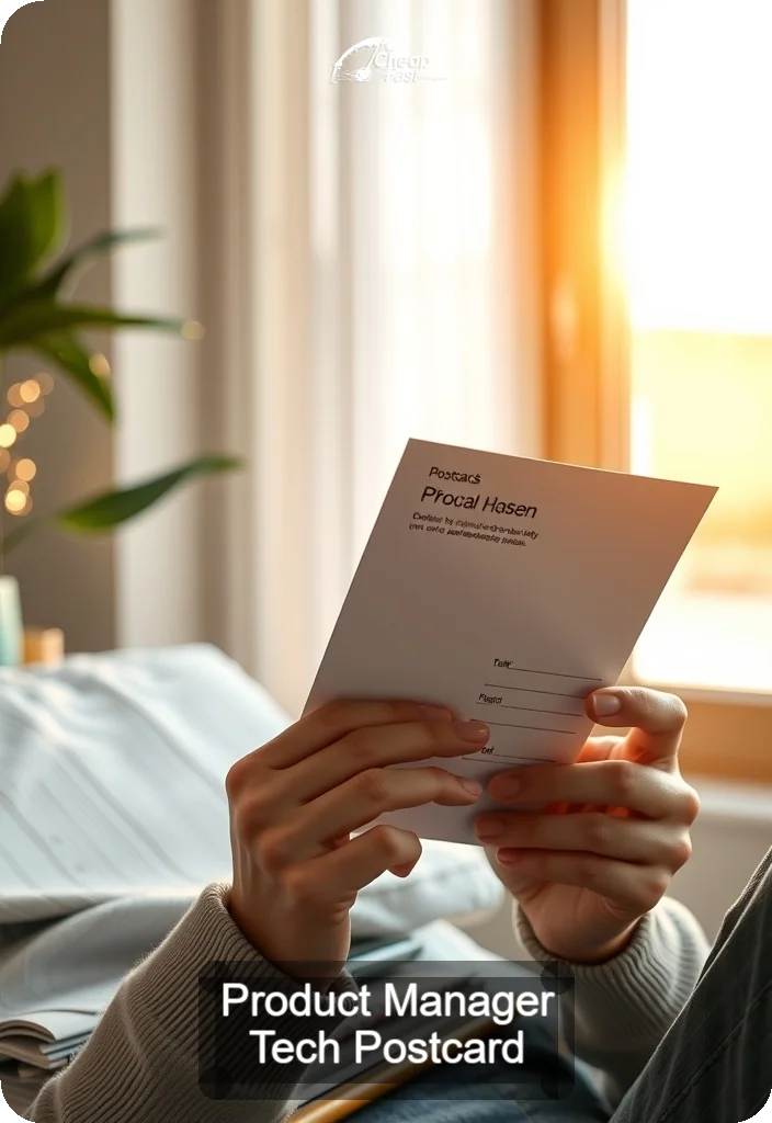 Product Manager Tech Postcard Sample 10 · 4.5" x 6.5" design sample