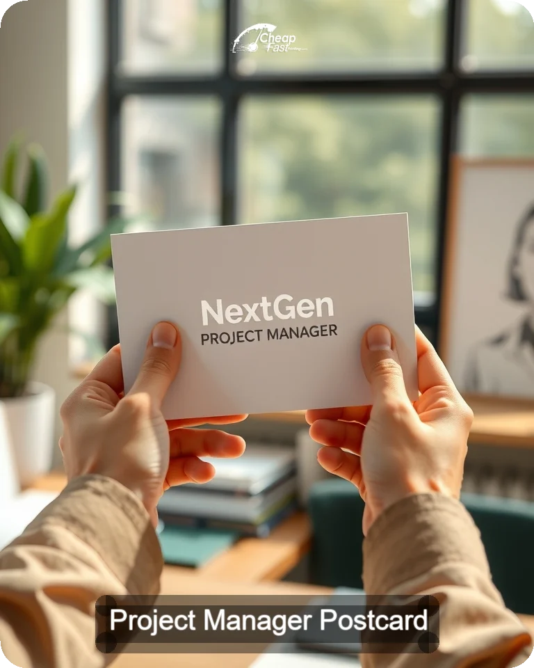 Project Manager Postcard Sample 07 · 4.25" x 5.5" design sample