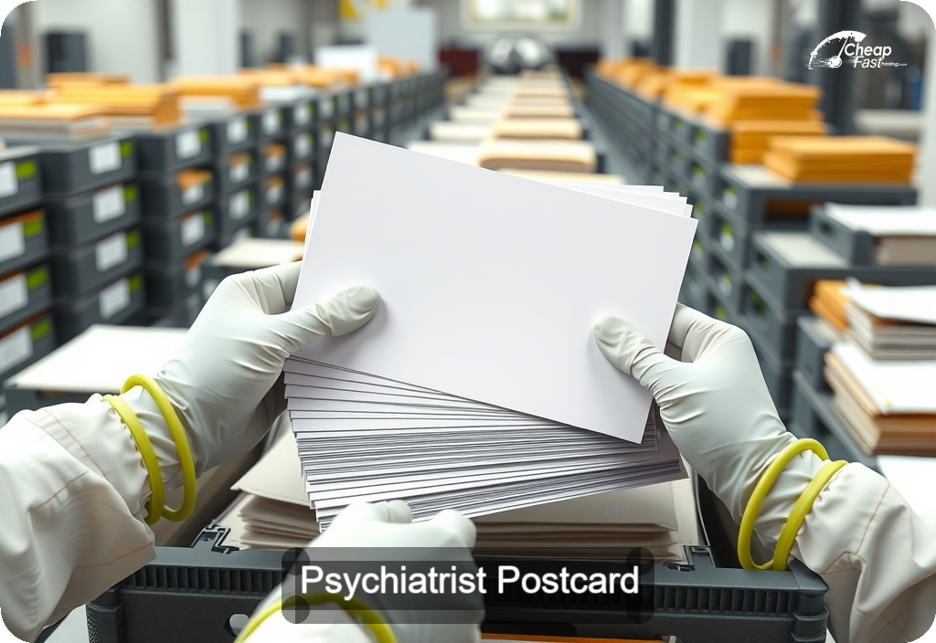 Psychiatrist Postcard Sample 02 · 6" x 11" design sample