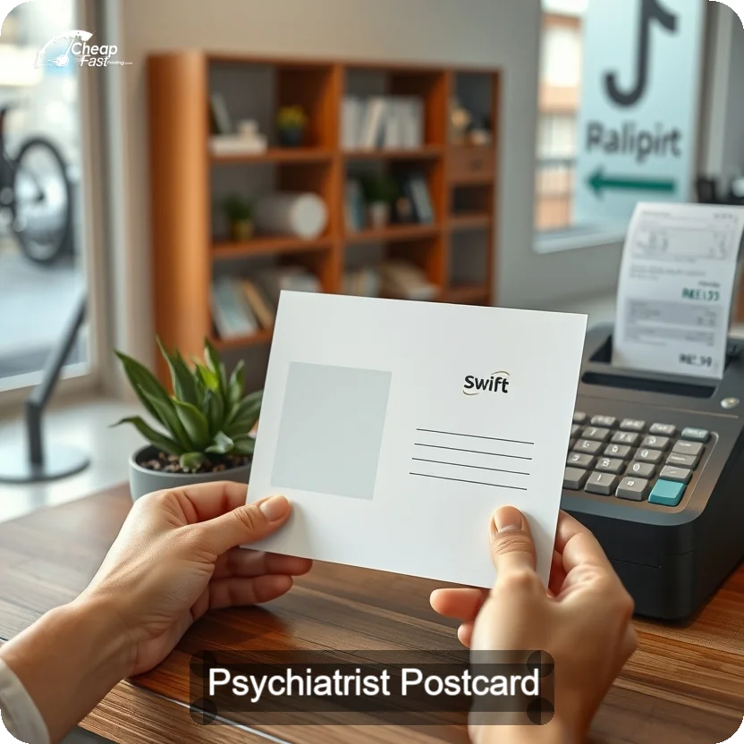 Psychiatrist Postcard Sample 03 · 5" x 5" design sample