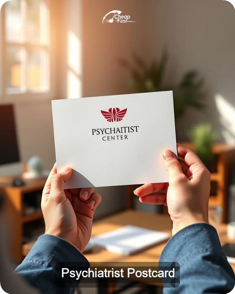 Psychiatrist Postcard Sample 04 · 4.25" x 5.5" design sample