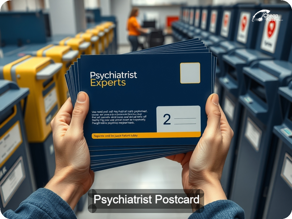 Psychiatrist Postcard Sample 07 · 6.5" x 9" design sample