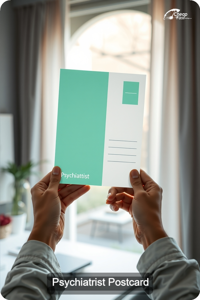 Psychiatrist Postcard Sample 08 · 4.5" x 11" design sample