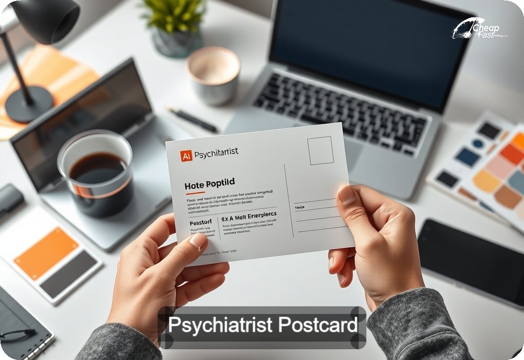 Psychiatrist Postcard Sample 09 · 4" x 6" design sample