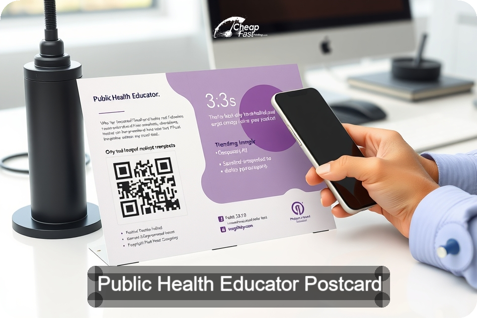 Public Health Educator Postcard Sample 06 · 6" x 9" design sample