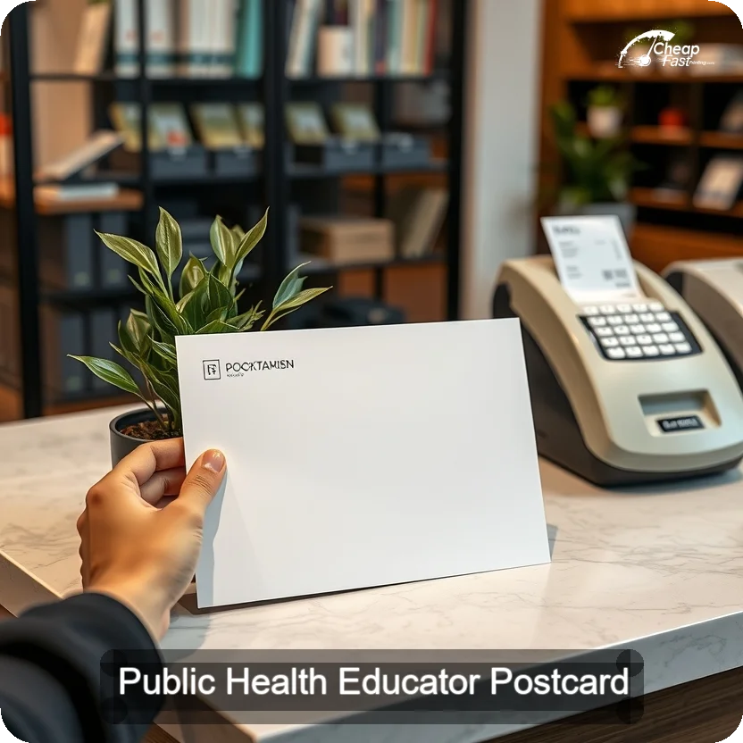 Public Health Educator Postcard Sample 08 · 5" x 5" design sample