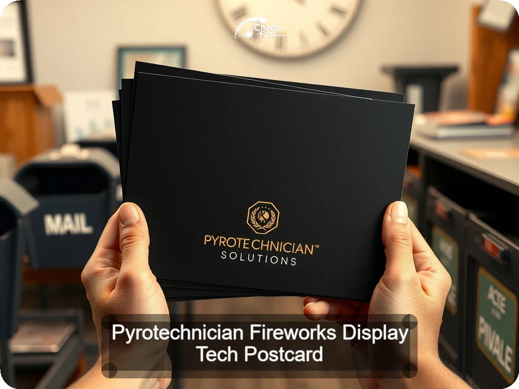 Pyrotechnician Fireworks Display Tech Postcard Sample 05 · 6.5" x 9" design sample