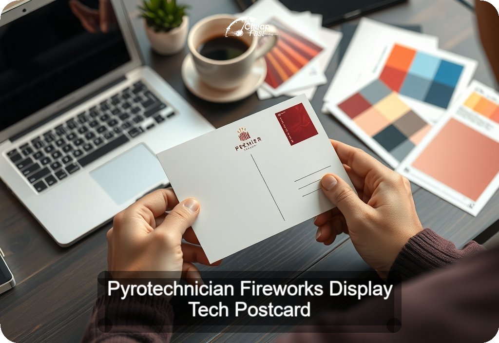 Pyrotechnician Fireworks Display Tech Postcard Sample 07 · 4" x 6" design sample