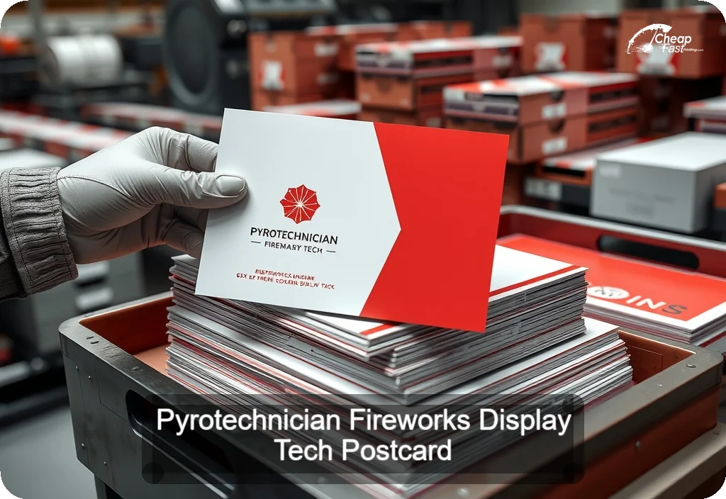 Pyrotechnician Fireworks Display Tech Postcard Sample 10 · 6" x 11" design sample