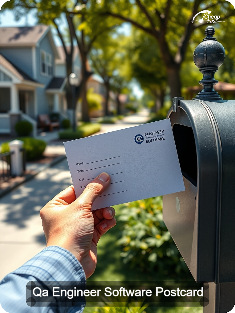 Qa Engineer Software Postcard Sample 01 · 5" x 7" design sample