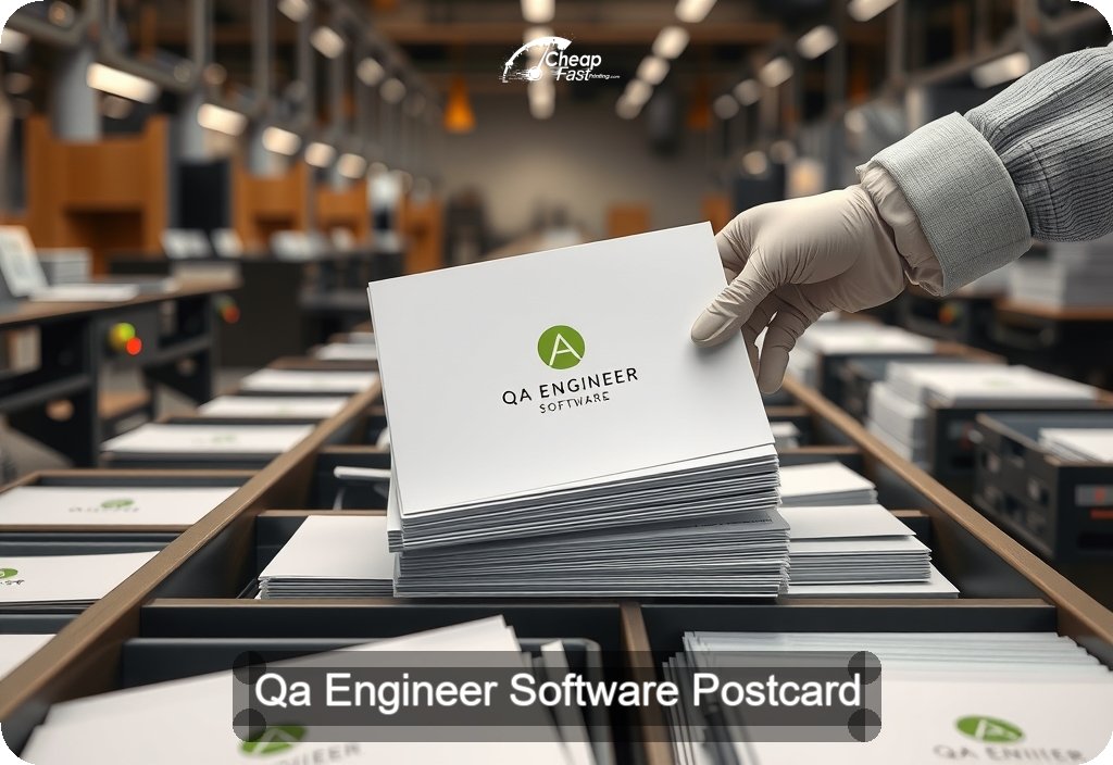 Qa Engineer Software Postcard Sample 03 · 6" x 11" design sample