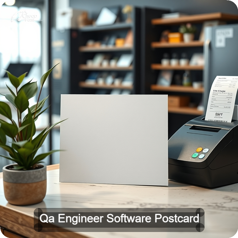 Qa Engineer Software Postcard Sample 04 · 5" x 5" design sample