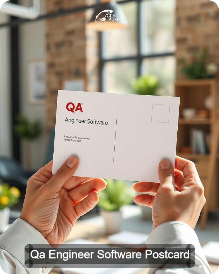 Qa Engineer Software Postcard Sample 05 · 4.25" x 5.5" design sample