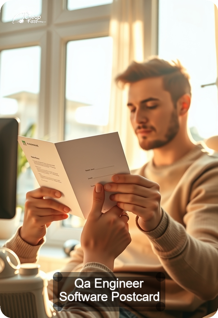 Qa Engineer Software Postcard Sample 07 · 4.5" x 6.5" design sample