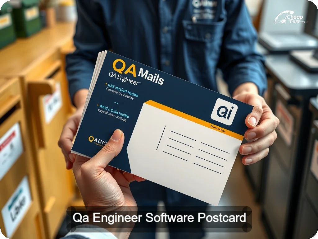 Qa Engineer Software Postcard Sample 08 · 6.5" x 9" design sample