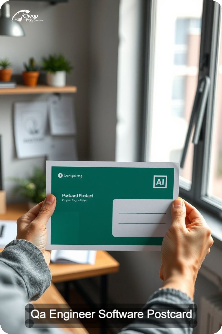 Qa Engineer Software Postcard Sample 09 · 4.5" x 11" design sample