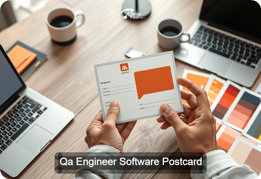 Qa Engineer Software Postcard Sample 10 · 4" x 6" design sample