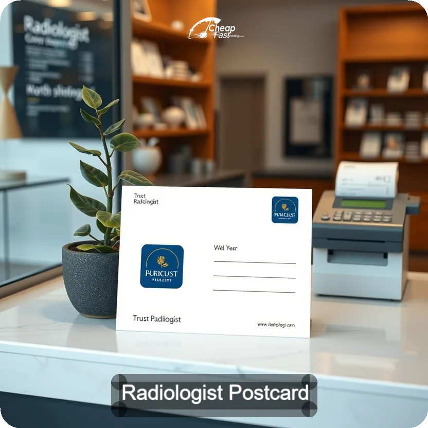 Radiologist Postcard Sample 01 · 5" x 5" design sample
