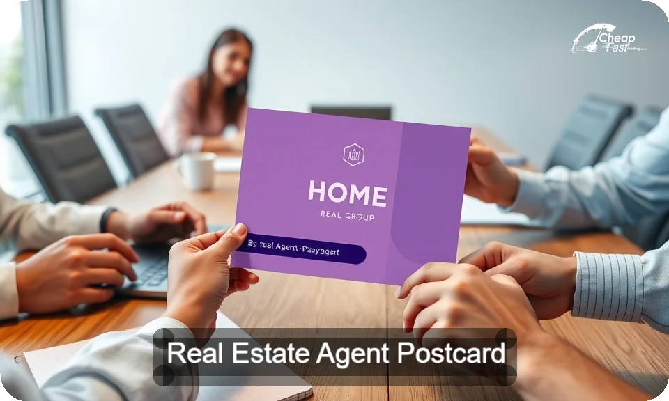 Real Estate Agent Postcard Sample 06 · 4" x 9" design sample