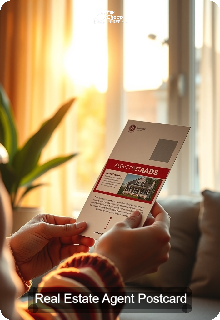 Real Estate Agent Postcard Sample 07 · 4.5" x 6.5" design sample