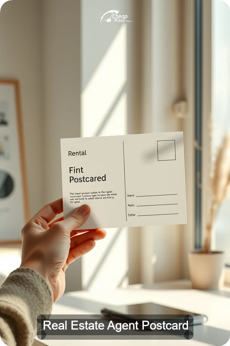 Real Estate Agent Postcard Sample 09 · 4.5" x 11" design sample