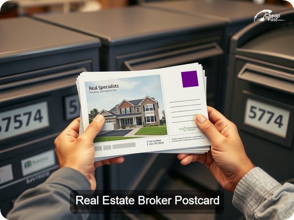 Real Estate Broker Postcard Sample 03 · 6.5" x 9" design sample