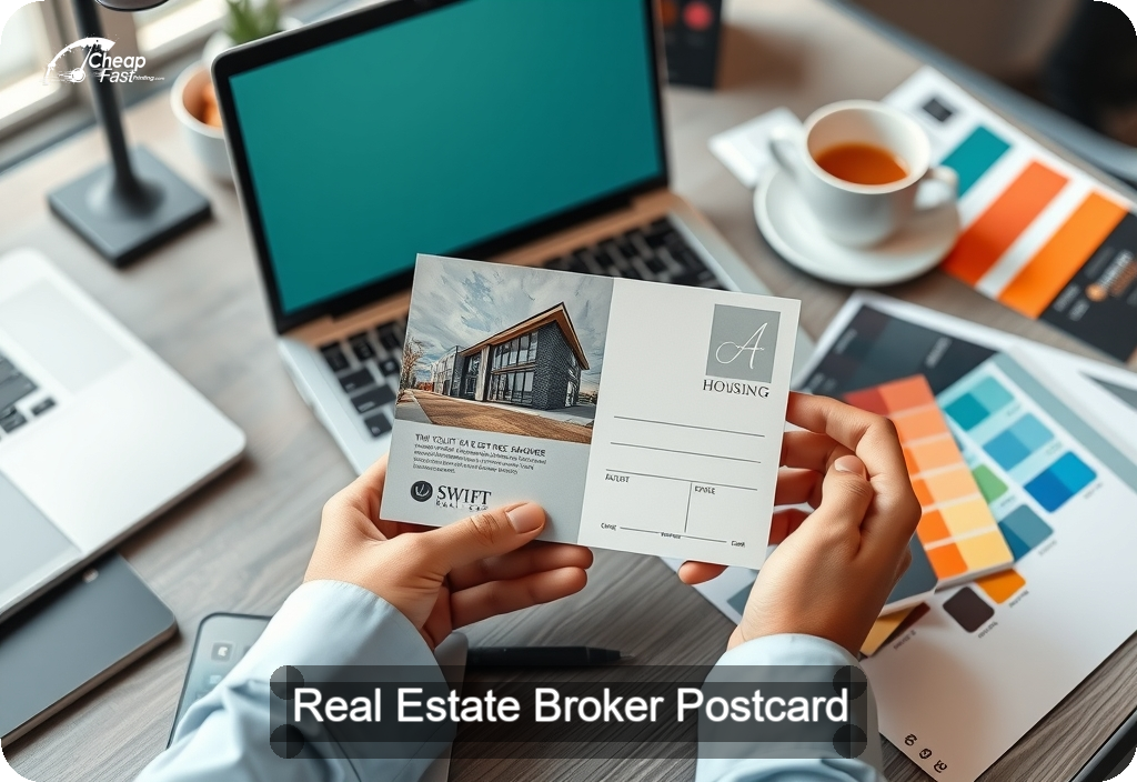 Real Estate Broker Postcard Sample 05 · 4" x 6" design sample