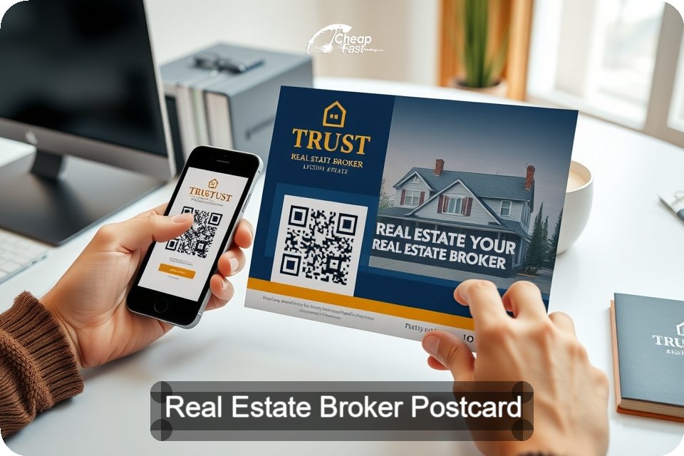 Real Estate Broker Postcard Sample 07 · 6" x 9" design sample