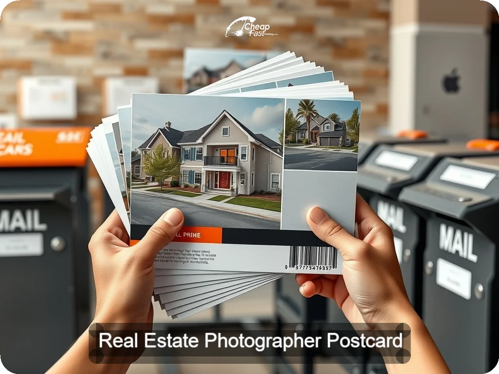 Real Estate Photographer Postcard Sample 01 · 6.5" x 9" design sample